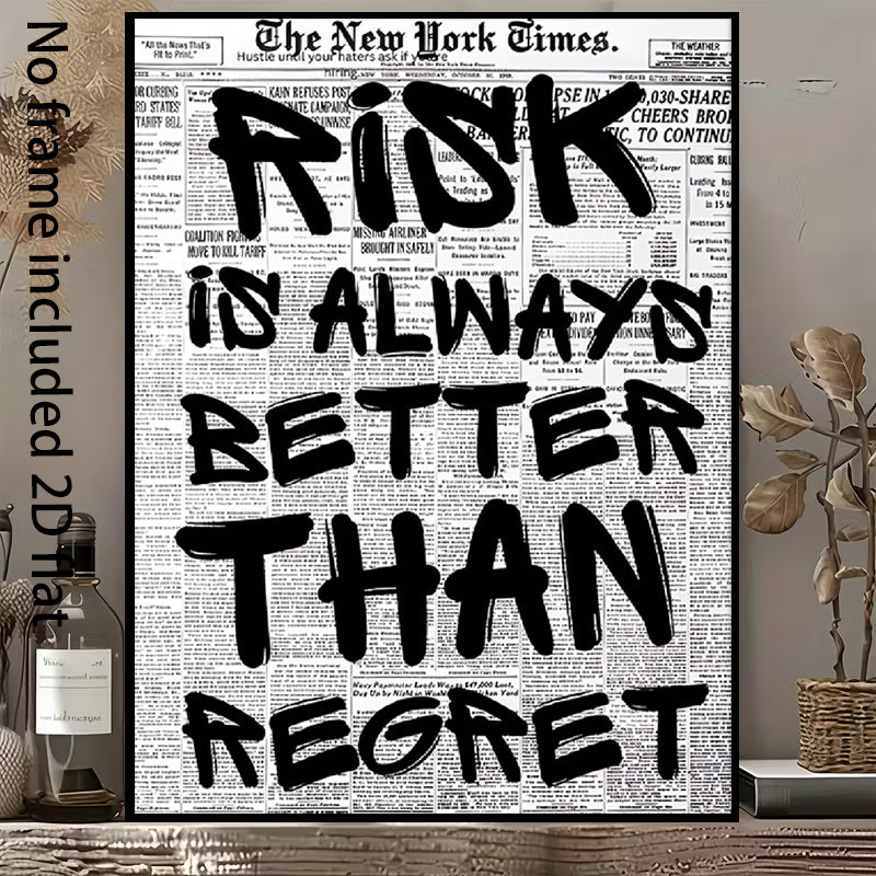 Risk Is Always Better Than Regret canvas print - main view