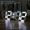 3D LED digital wall clock displaying time