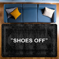 Shoes off vintage style entry mat
