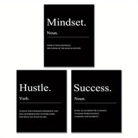 Motivational mindset wall art poster set of 3