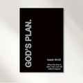 God's Plan Isaiah 60:22 black and white canvas poster