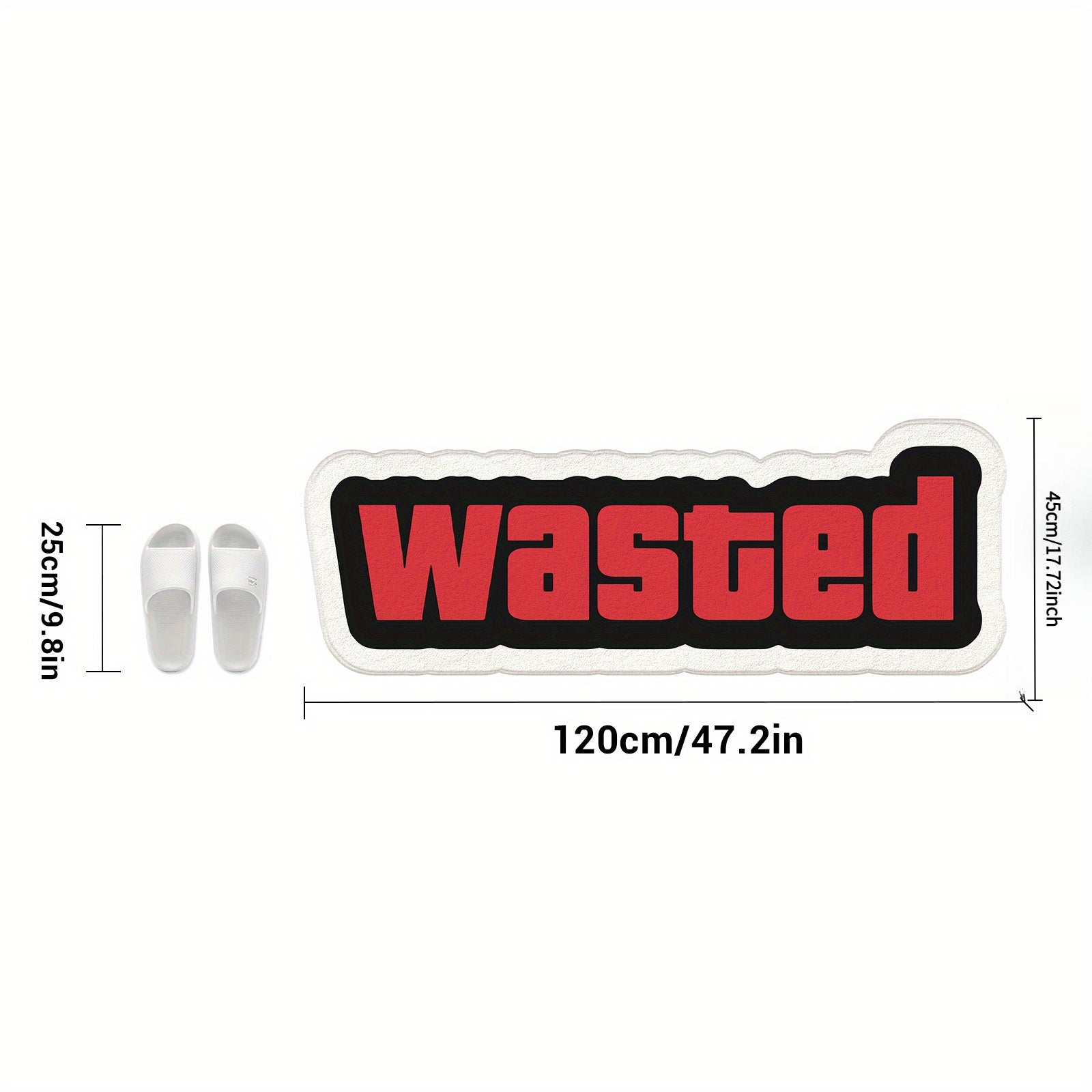 WASTED Letter Rug - texture