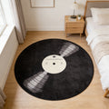 Vinyl record round plush rug