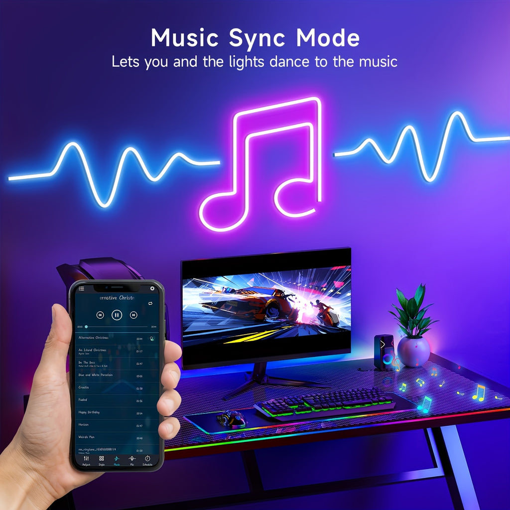 RGB Neon Rope Light - remote and app